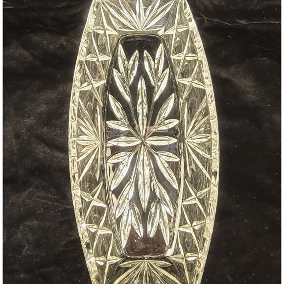 Vintage 1950's Pressed Glass "Prescut Pattern" Candy Dish - Picture 10 of 13